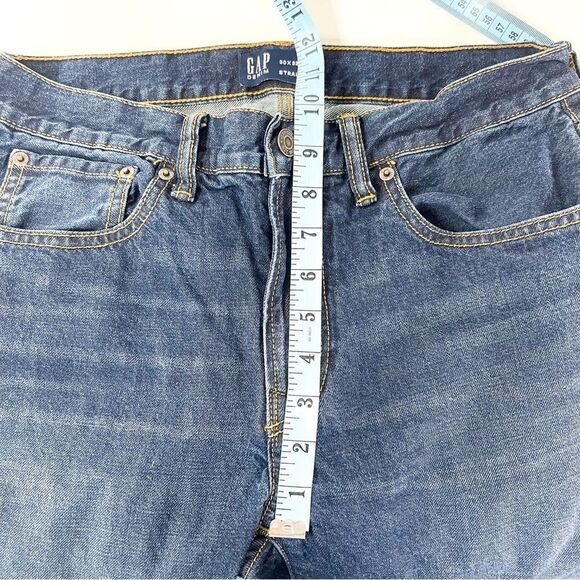 🍋 GAP • Men’s Denim Straight Jeans Classic Blue Wash Size 30x32 - Picture 7 of 8